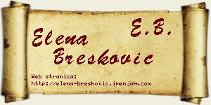Elena Brešković vizit kartica